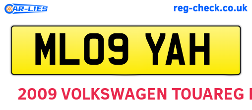 ML09YAH are the vehicle registration plates.