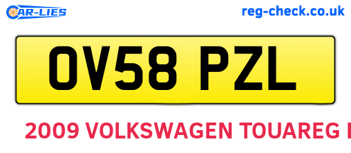 OV58PZL are the vehicle registration plates.