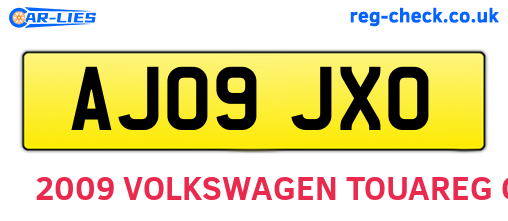 AJ09JXO are the vehicle registration plates.