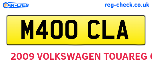 M400CLA are the vehicle registration plates.