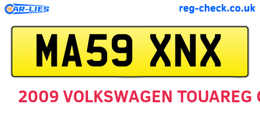 MA59XNX are the vehicle registration plates.