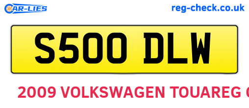 S500DLW are the vehicle registration plates.