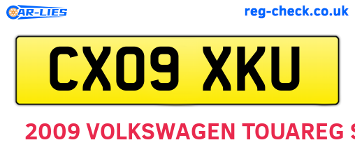 CX09XKU are the vehicle registration plates.