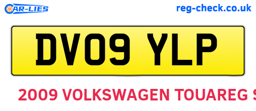 DV09YLP are the vehicle registration plates.