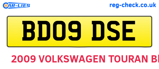 BD09DSE are the vehicle registration plates.