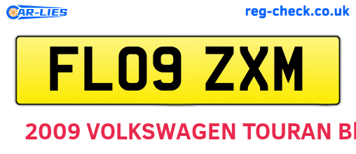FL09ZXM are the vehicle registration plates.