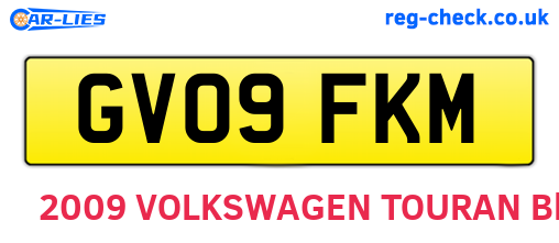 GV09FKM are the vehicle registration plates.