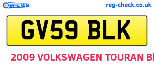 GV59BLK are the vehicle registration plates.