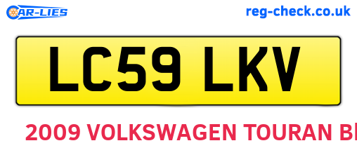 LC59LKV are the vehicle registration plates.