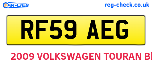 RF59AEG are the vehicle registration plates.