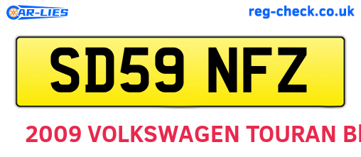 SD59NFZ are the vehicle registration plates.