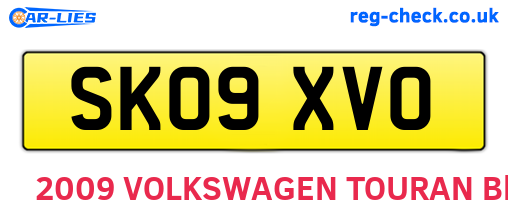 SK09XVO are the vehicle registration plates.