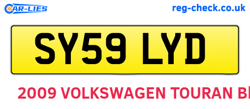 SY59LYD are the vehicle registration plates.