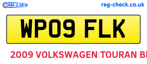 WP09FLK are the vehicle registration plates.