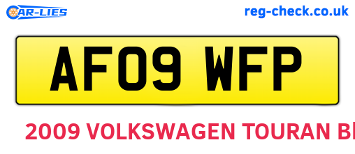AF09WFP are the vehicle registration plates.
