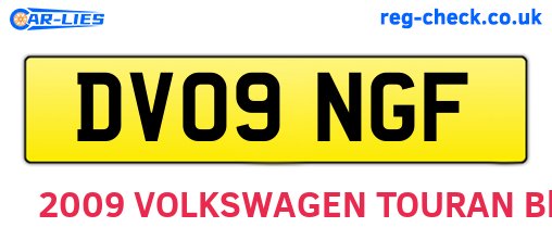 DV09NGF are the vehicle registration plates.