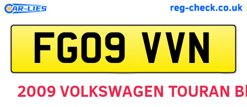 FG09VVN are the vehicle registration plates.