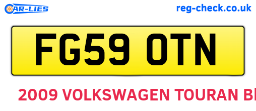 FG59OTN are the vehicle registration plates.