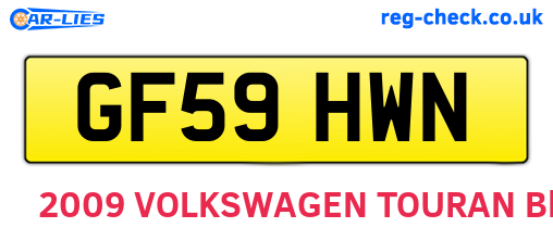 GF59HWN are the vehicle registration plates.