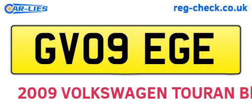 GV09EGE are the vehicle registration plates.