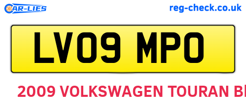 LV09MPO are the vehicle registration plates.