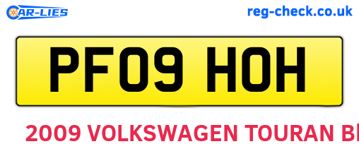 PF09HOH are the vehicle registration plates.