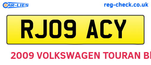 RJ09ACY are the vehicle registration plates.