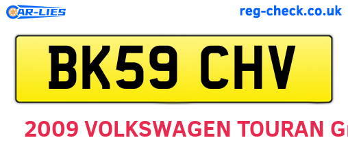 BK59CHV are the vehicle registration plates.