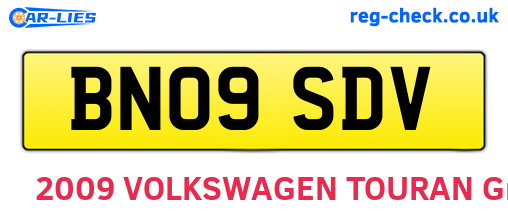 BN09SDV are the vehicle registration plates.