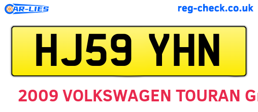 HJ59YHN are the vehicle registration plates.