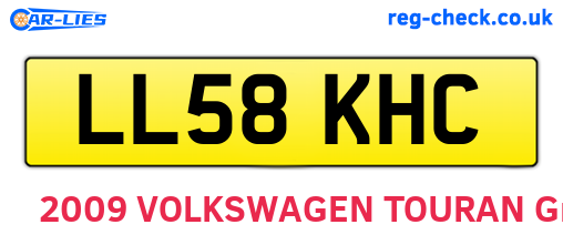 LL58KHC are the vehicle registration plates.