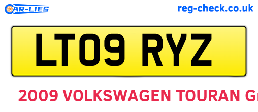 LT09RYZ are the vehicle registration plates.