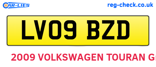 LV09BZD are the vehicle registration plates.