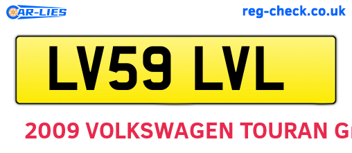 LV59LVL are the vehicle registration plates.