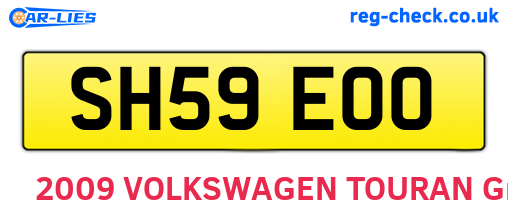 SH59EOO are the vehicle registration plates.