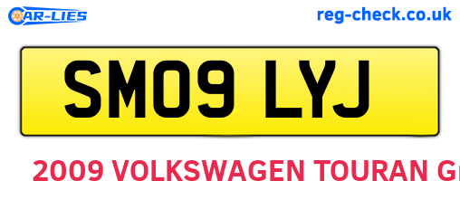 SM09LYJ are the vehicle registration plates.