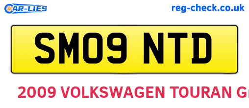 SM09NTD are the vehicle registration plates.