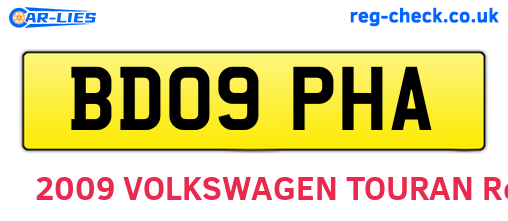 BD09PHA are the vehicle registration plates.