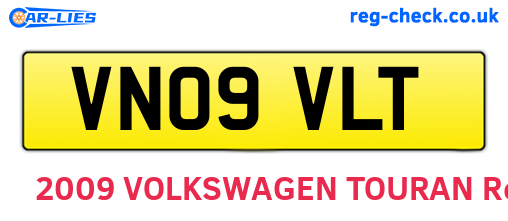 VN09VLT are the vehicle registration plates.