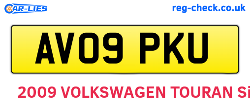 AV09PKU are the vehicle registration plates.