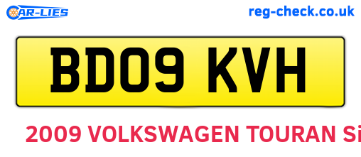 BD09KVH are the vehicle registration plates.