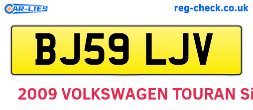 BJ59LJV are the vehicle registration plates.