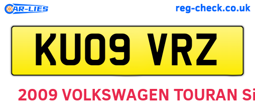 KU09VRZ are the vehicle registration plates.
