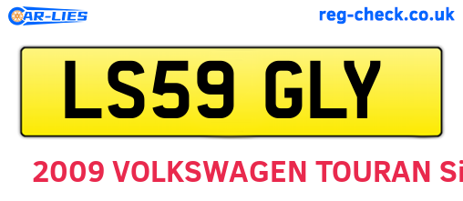 LS59GLY are the vehicle registration plates.