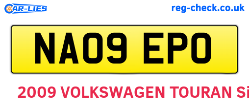 NA09EPO are the vehicle registration plates.