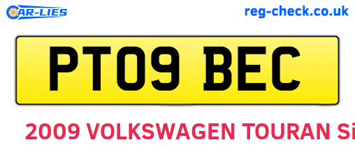 PT09BEC are the vehicle registration plates.