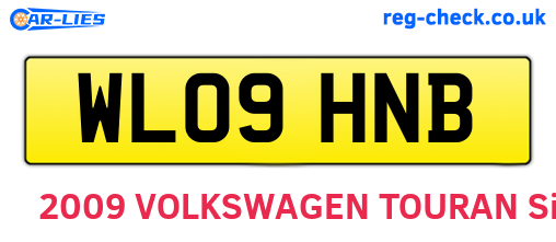 WL09HNB are the vehicle registration plates.