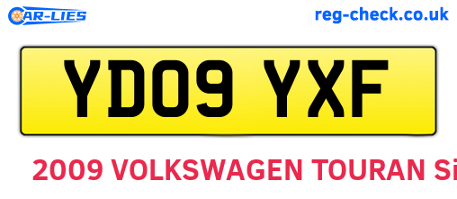 YD09YXF are the vehicle registration plates.