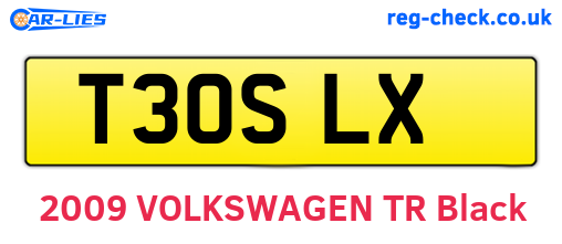 T30SLX are the vehicle registration plates.