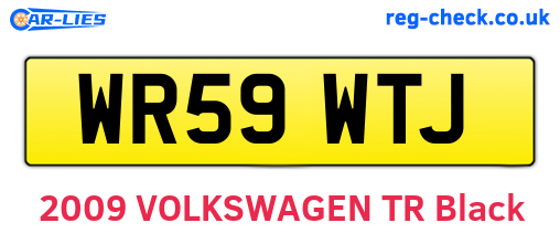 WR59WTJ are the vehicle registration plates.